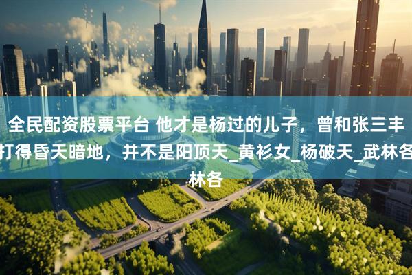 全民配资股票平台 他才是杨过的儿子，曾和张三丰打得昏天暗地，并不是阳顶天_黄衫女_杨破天_武林各